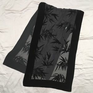 Black velvet scarf/shawl